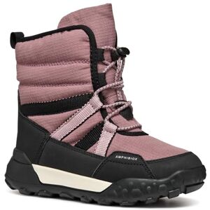 Geox J TREKKYUP Girl B AB Snow Boot, Antique Rose/Black, 0 UK Geox J TREKKYUP Girl B AB Snow Boot, Antique Rose/Black, 0 UK