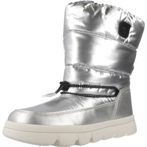 Geox J WILLABOOM Girl B A Snow Boot, Silver, 0 UK Geox J WILLABOOM Girl B A Snow Boot, Silver, 0 UK