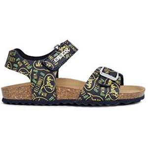 Geox Boys J Ghita Boy B Sandal, Navy fluorescent yellow, 24 EU Geox Boys J Ghita Boy B Sandal, Navy fluorescent yellow, 24 EU