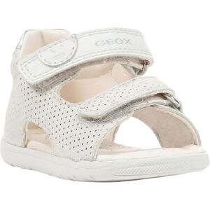 Geox Baby Girls B Sandal Macchia Gir, White Lt Silver, 7 UK Child Geox Baby Girls B Sandal Macchia Gir, White Lt Silver, 7 UK Child