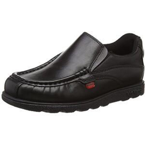 Kickers Teen Boy's Fragma Slip Black Leather Shoes, 4 UK Kickers Teen Boy's Fragma Slip Black Leather Shoes, 4 UK