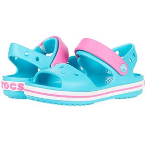 Crocs Crocband Sandals, Unisex-Kids Sandals, Lightweight and with Secure Fit, in Digital Aqua Strap and Stripe Detail, Size C4 UK Crocs Crocband Sandals, Unisex-Kids Sandals, Lightweight and with Secure Fit, in Digital Aqua Strap and Stripe Detail, Size C4 UK