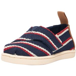 TOMS Girl's Classic Alpargata Loafer Flat, Navy Woven Stripes, 13.5 UK Child TOMS Girl's Classic Alpargata Loafer Flat, Navy Woven Stripes, 13.5 UK Child