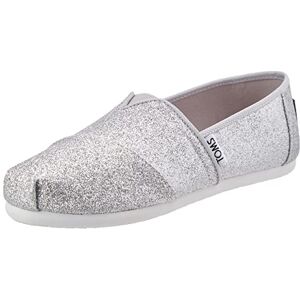 TOMS YOUTH ALPARGATA Silver Iridescent Glimmer UK12.0 TOMS YOUTH ALPARGATA Silver Iridescent Glimmer UK12.0