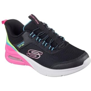 Skechers Girl's Microspec Max Color Trifecta Sneaker, Black Synthetic/Multi Trim, 1 UK Skechers Girl's Microspec Max Color Trifecta Sneaker, Black Synthetic/Multi Trim, 1 UK