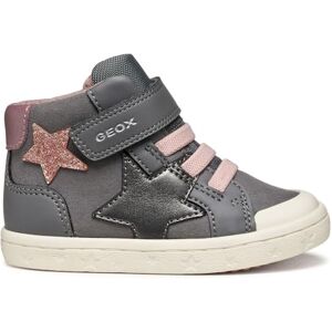 Geox Baby B GISLI Girl Sneaker, Grey/Pink, 4.5 UK Child Geox Baby B GISLI Girl Sneaker, Grey/Pink, 4.5 UK Child