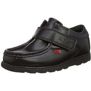 Kickers Youth Boy's Fragma Slip On Moc Toe Comfortable Leather Shoes, Black, 6 UK Kickers Youth Boy's Fragma Slip On Moc Toe Comfortable Leather Shoes, Black, 6 UK
