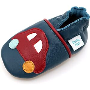 Dotty Fish Boys Soft Leather Baby & Kids Shoes Barefoot, Non-Slip Suede Sole, Podiatrist Recommended, Lightweight, Flexible, Breathable, British Brand – Navy with Red Car – 0-6 Months Dotty Fish Boys Soft Leather Baby & Kids Shoes Barefoot, Non-Slip Suede Sole, Podiatrist Recommended, Lightweight, Flexible, Breathable, British Brand – Navy with Red Car – 0-6 Months