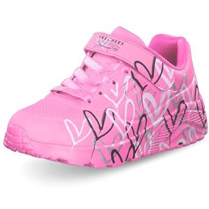 Skechers Uno Lite Love Levitate Sneaker, Hot Pink Synthetic/Multi Trim, 13.5 UK Child Skechers Uno Lite Love Levitate Sneaker, Hot Pink Synthetic/Multi Trim, 13.5 UK Child