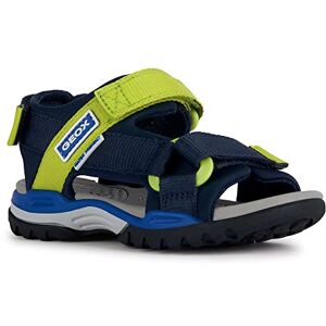 Geox Men's J Borealis Boy Sandal, Navy Lime, 12.5 UK Narrow Geox Men's J Borealis Boy Sandal, Navy Lime, 12.5 UK Narrow