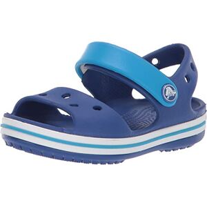 Crocs Crocband Sandals, Unisex-Kids Sandals, Lightweight and with Secure Fit, in Cerulean Blue/Ocean Strap and Stripe Detail, Size C4 UK Crocs Crocband Sandals, Unisex-Kids Sandals, Lightweight and with Secure Fit, in Cerulean Blue/Ocean Strap and Stripe Detail, Size C4 UK