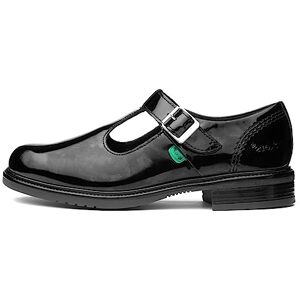 Kickers Youth Girl's Lach T-Bar Leather School Shoes, Patent Black, 6 UK Kickers Youth Girl's Lach T-Bar Leather School Shoes, Patent Black, 6 UK