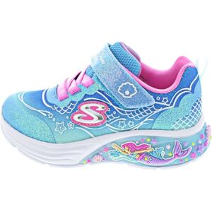 Skechers Baby Girl's My Dreamers Lil Mermaid Trainers, Blue Sparkle Mesh/Multi Trim, 5 UK Skechers Baby Girl's My Dreamers Lil Mermaid Trainers, Blue Sparkle Mesh/Multi Trim, 5 UK