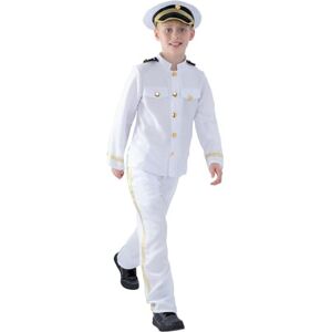 Smiffys Captain Costume, Child, White with Jacket, Trousers and Hat, Boys Fancy Dress, Child Dress Up Costumes Smiffys Captain Costume, Child, White with Jacket, Trousers and Hat, Boys Fancy Dress, Child Dress Up Costumes