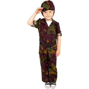 PRETEND TO BEE Army Soldier Dress Up Costume for Kids, Multi Coloured, 5-7 Years PRETEND TO BEE Army Soldier Dress Up Costume for Kids, Multi Coloured, 5-7 Years