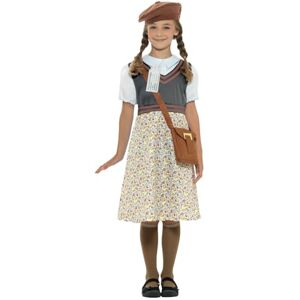 Smiffys Evacuee School Girl Costume, Grey with Dress, Hat, Bag & Name Tag, Girls Fancy Dress, Child Dress Up Costumes, Teen Girl Age 12 years + Smiffys Evacuee School Girl Costume, Grey with Dress, Hat, Bag & Name Tag, Girls Fancy Dress, Child Dress Up Costumes, Teen Girl Age 12 years +