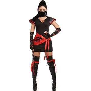 Dreamgirl 11930 Ninja Adult Sized Costumes, Black/Red, Large Dreamgirl 11930 Ninja Adult Sized Costumes, Black/Red, Large