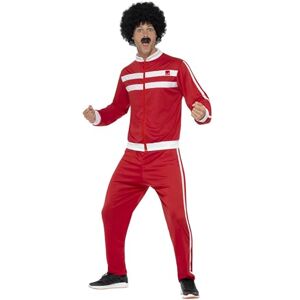 Smiffys Scouser Tracksuit, Red & White with Jacket & Trousers, 1980's Fancy Dress, 1980s Dress Up Costumes Smiffys Scouser Tracksuit, Red & White with Jacket & Trousers, 1980's Fancy Dress, 1980s Dress Up Costumes