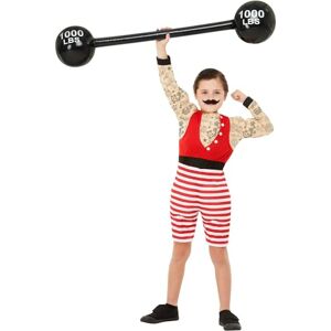 Smiffys Deluxe Strong Boy Costume, Multi-Coloured with Short Jumpsuit & Moustache, Boys Fancy Dress, Child Dress Up Costumes Smiffys Deluxe Strong Boy Costume, Multi-Coloured with Short Jumpsuit & Moustache, Boys Fancy Dress, Child Dress Up Costumes