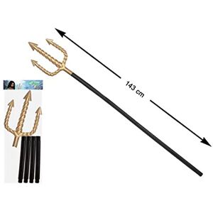 ATOSA 62930 – Superhero Costume Accessory – Trident 143 cm – Unisex Gold, One Size ATOSA 62930 – Superhero Costume Accessory – Trident 143 cm – Unisex Gold, One Size