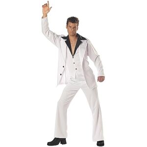 California Costumes 01084-White/Black-Large Disco Dude L 70s Adult-Sized Costume, Solid, White, Large (42-44) California Costumes 01084-White/Black-Large Disco Dude L 70s Adult-Sized Costume, Solid, White, Large (42-44)