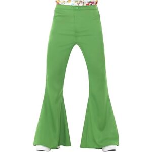 Smiffys Flared Trousers, Mens, Green , 1960's Groovy Fancy Dress, 1960s Dress Up Costumes Smiffys Flared Trousers, Mens, Green , 1960's Groovy Fancy Dress, 1960s Dress Up Costumes