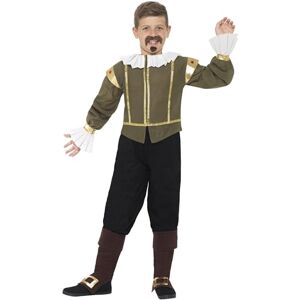 Smiffys Shakespeare Costume, Green Jacket, Trousers, Bootcovers, Tash & Goatee, Boys Fancy Dress, Child Dress Up Costumes Smiffys Shakespeare Costume, Green Jacket, Trousers, Bootcovers, Tash & Goatee, Boys Fancy Dress, Child Dress Up Costumes
