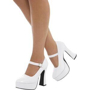 Smiffys 70s Ladies Platform Shoes, White 5 inch Heel, 1970's Disco Fancy Dress, 1970s Dress Up Accessories Smiffys 70s Ladies Platform Shoes, White 5 inch Heel, 1970's Disco Fancy Dress, 1970s Dress Up Accessories