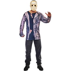 Rubies R1002495M Haut de Déguisement avec Masque Jason Vendredi 13 pour Adulte Costume Top with Mask, Grey Rubies R1002495M Haut de Déguisement avec Masque Jason Vendredi 13 pour Adulte Costume Top with Mask, Grey