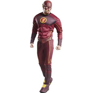 Rubies Official DC Comics The Flash Deluxe, Adult Costume Standard, CHEST 46', WAIST 34-36', INSEAM 33' Halloween Rubies Official DC Comics The Flash Deluxe, Adult Costume Standard, CHEST 46', WAIST 34-36', INSEAM 33' Halloween