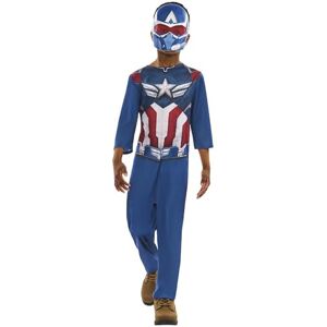 Rubies RUBIE'S R1001253T910 Déguisement Captain America Fancy Dress, Blue/White/Red, 9-10 Years Rubies RUBIE'S R1001253T910 Déguisement Captain America Fancy Dress, Blue/White/Red, 9-10 Years