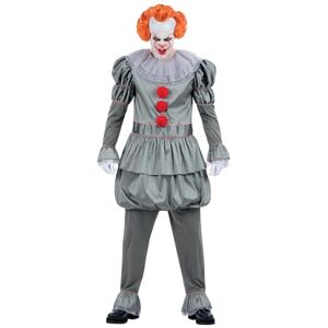 Smiffys IT Chapter Two Pennywise Costume for Adults, Top with Neck Ruffle and Trousers, Grey, Officially Licensed, Ideal for Halloween and Matching Group Fancy Dress Parties Smiffys IT Chapter Two Pennywise Costume for Adults, Top with Neck Ruffle and Trousers, Grey, Officially Licensed, Ideal for Halloween and Matching Group Fancy Dress Parties