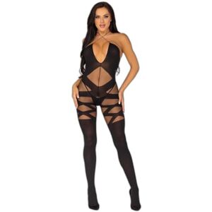 Leg Avenue Illusion Halter Bodystocking, One Size Leg Avenue Illusion Halter Bodystocking, One Size