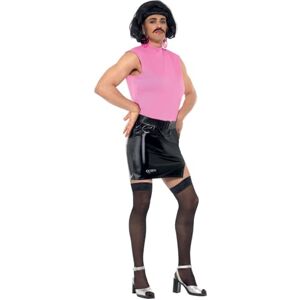 Smiffys Queen Break Free Housewife Costume, Pink & Black, Iconic Dress, Wig & Moustache, Official Queen License Outfit with Zip Fastening & Belt Attached, Channel Freddie's Flamboyant Spirit Smiffys Queen Break Free Housewife Costume, Pink & Black, Iconic Dress, Wig & Moustache, Official Queen License Outfit with Zip Fastening & Belt Attached, Channel Freddie's Flamboyant Spirit