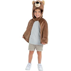 Smiffys Deluxe Kids Bear Cape, Soft Plush Animal Fancy Dress Costume Accessory with Hood, Book Character Dress Up for World Book Day and Parties Smiffys Deluxe Kids Bear Cape, Soft Plush Animal Fancy Dress Costume Accessory with Hood, Book Character Dress Up for World Book Day and Parties