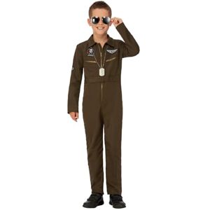 Smiffys Top Gun Maverick Child's Aviator Costume, Children's Green Jumpsuit & Changeable Name Badges, Official Top Gun License Outfit, Official Top Gun Halloween Fancy Dress Smiffys Top Gun Maverick Child's Aviator Costume, Children's Green Jumpsuit & Changeable Name Badges, Official Top Gun License Outfit, Official Top Gun Halloween Fancy Dress