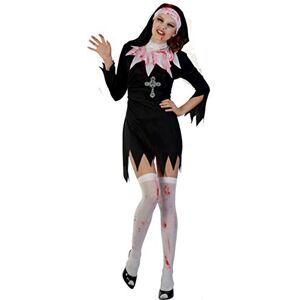 Ciao 62184 Zombie Nun Costume, one Adult, White, Black, Standard Size Ciao 62184 Zombie Nun Costume, one Adult, White, Black, Standard Size