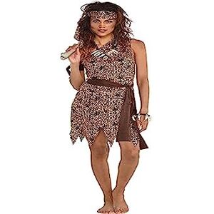 amscan Adults 9905214 Cavewoman Fancy Dress Pre-historic Costume (UK Dress 16-18) amscan Adults 9905214 Cavewoman Fancy Dress Pre-historic Costume (UK Dress 16-18)