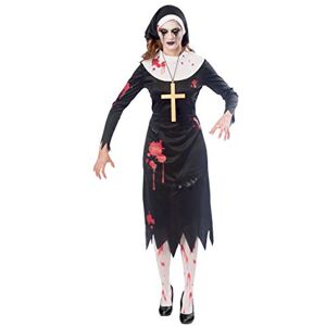amscan Adult Zombie Nun Costume Dress (Women: 12-14) amscan Adult Zombie Nun Costume Dress (Women: 12-14)