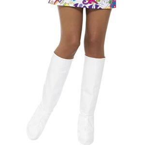 Smiffys GoGo Boot Covers, White , 1960's Groovy Fancy Dress, Adult Dress Up Accessories Halloween Smiffys GoGo Boot Covers, White , 1960's Groovy Fancy Dress, Adult Dress Up Accessories Halloween
