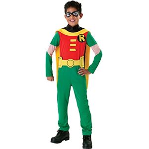 Rubies Official DC Comic Teen Titan Robin Kids Costume, Classic Super Hero Dress Up Medium Age 5-7 Halloween Rubies Official DC Comic Teen Titan Robin Kids Costume, Classic Super Hero Dress Up Medium Age 5-7 Halloween