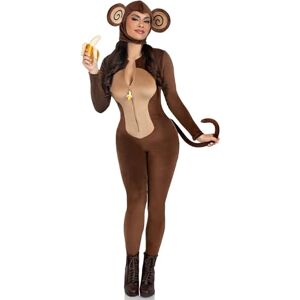 Leg Avenue 87228 07703 2 Pc Cheeky Monkey Halloween Costume, Brown, L Leg Avenue 87228 07703 2 Pc Cheeky Monkey Halloween Costume, Brown, L
