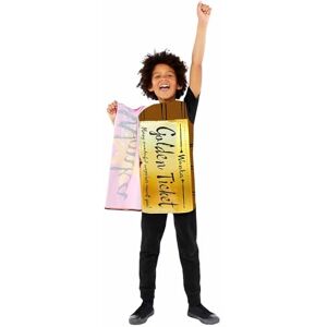 amscan 9916196 Unisex Kids Official Roald Dahl Golden Ticket Wonka Bar World Book Day Costume Age: 3-7 Yrs amscan 9916196 Unisex Kids Official Roald Dahl Golden Ticket Wonka Bar World Book Day Costume Age: 3-7 Yrs