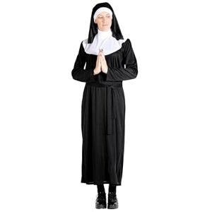 Ciao 62208 Suora Monaca Costume Travestimento Ragazza Donna Adulto (Taglia Unica) Adult Fancy Dress, Black, White Ciao 62208 Suora Monaca Costume Travestimento Ragazza Donna Adulto (Taglia Unica) Adult Fancy Dress, Black, White