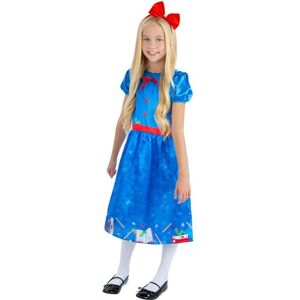 Smiffys Kids Book Worm Costume, Girls Fancy Dress with Blue Dress and Red Bow Headband, Storybook Character Outfit for World Book Day and Parties, Age 7-9 Smiffys Kids Book Worm Costume, Girls Fancy Dress with Blue Dress and Red Bow Headband, Storybook Character Outfit for World Book Day and Parties, Age 7-9