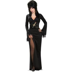 Rubies 888751_S Elvira Mistress of the Dark Full-length Dress Adult Sized Costumes, Solid, Black Rubies 888751_S Elvira Mistress of the Dark Full-length Dress Adult Sized Costumes, Solid, Black