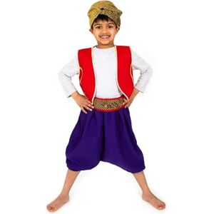 PRETEND TO BEE Aladdin Arabian Prince Dress Up Costume for Kids, 5-7 Years, Red, Gold & Purple PRETEND TO BEE Aladdin Arabian Prince Dress Up Costume for Kids, 5-7 Years, Red, Gold & Purple