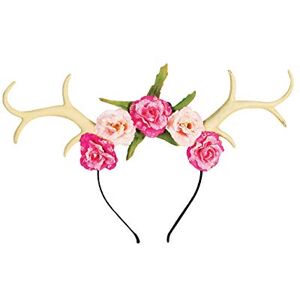 Forum Novelties CA0007 Antlers with Flower Headband, Women, multi-colour Halloween Halloween Forum Novelties CA0007 Antlers with Flower Headband, Women, multi-colour Halloween Halloween