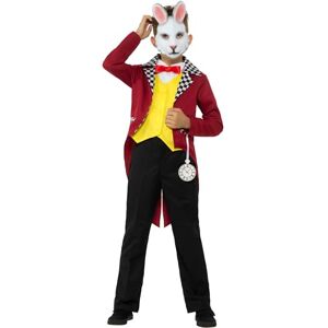 Smiffys White Rabbit Costume, Multi-Coloured with Jacket, Attached Waistcoat, Cravat & Mask, Boys Fancy Dress, Rabbit/Bunny Dress Up Costumes Halloween Smiffys White Rabbit Costume, Multi-Coloured with Jacket, Attached Waistcoat, Cravat & Mask, Boys Fancy Dress, Rabbit/Bunny Dress Up Costumes Halloween