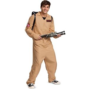 Disguise unisex-adult Ghostbusters Costume Outfit, Official Deluxe Ghostbuster Jumpsuit, As Shown, Size Medium (38-40) Disguise unisex-adult Ghostbusters Costume Outfit, Official Deluxe Ghostbuster Jumpsuit, As Shown, Size Medium (38-40)